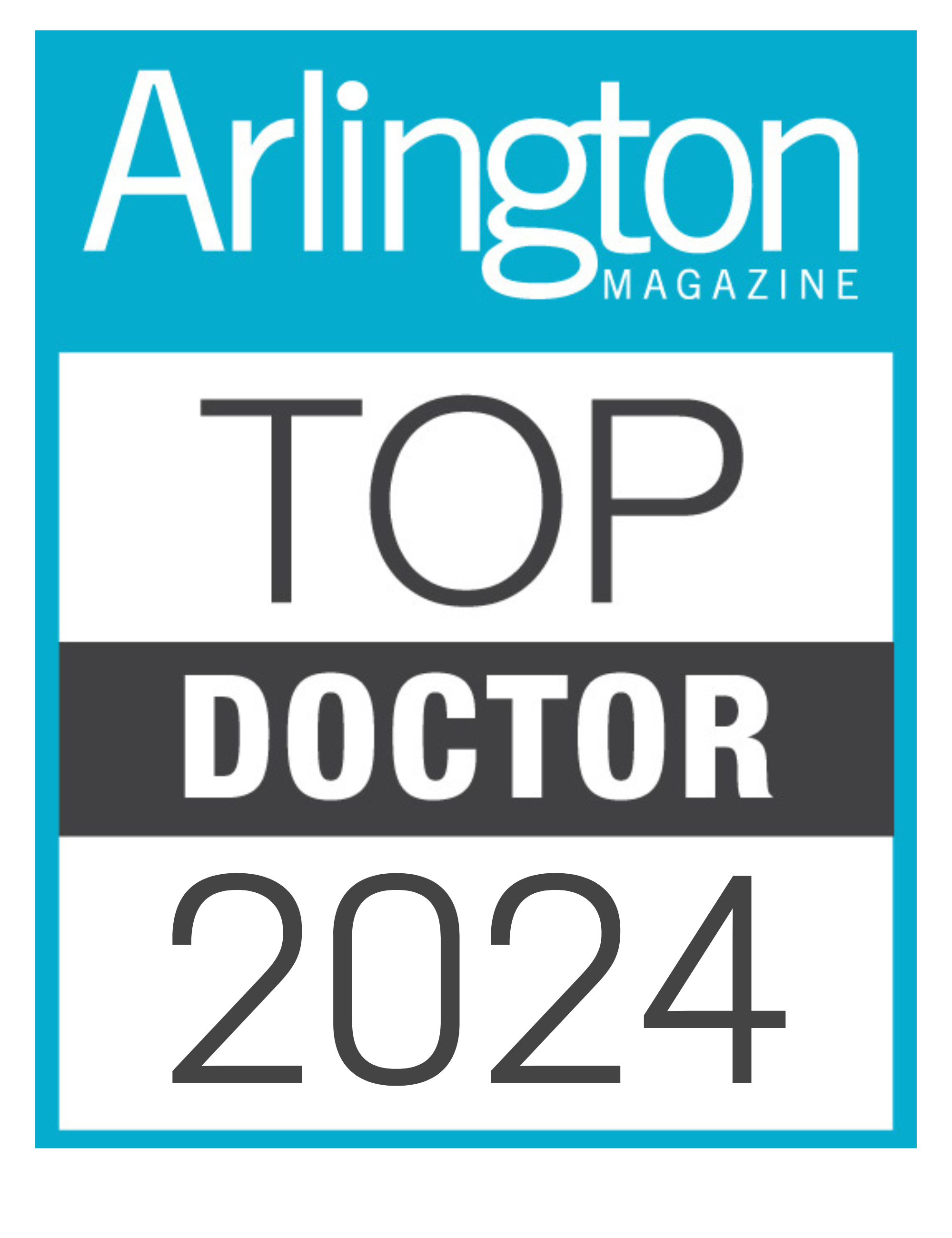 Arlington Magazine top doctor 2024 badge