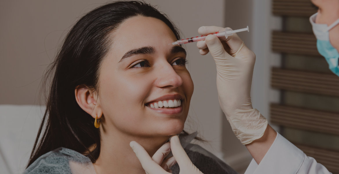 female patient receiving botox